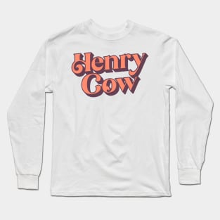 Henry Cow / Retro Style Prog Rock Design Long Sleeve T-Shirt